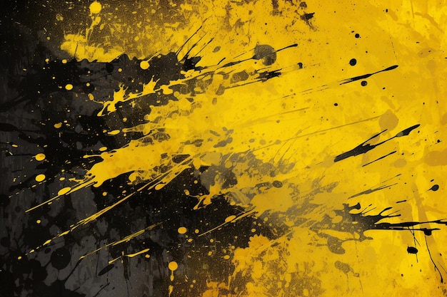 Foto vector negro y amarillo abstracto fondo grunge sucio