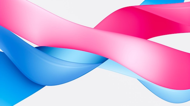 Vector de onda de color liso abstracto Ilustración de movimiento de flujo de curva Azul y magenta