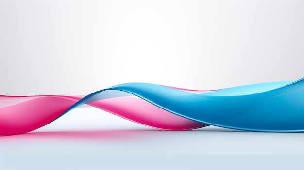 Vector de onda de color liso abstracto Ilustración de movimiento de flujo de curva Azul y magenta