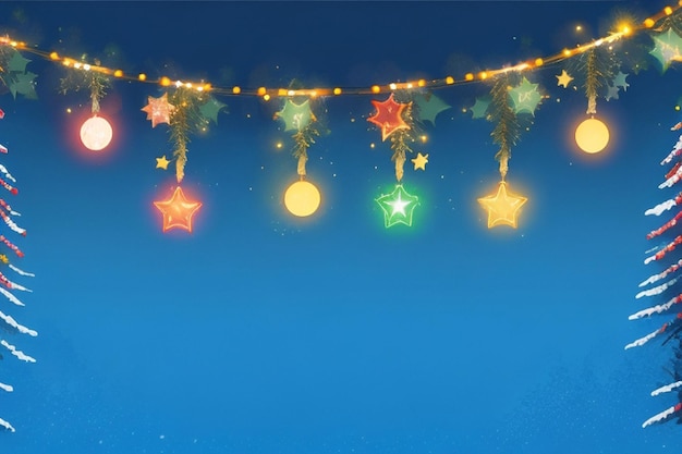 Vector de panorama de luz de Navidad