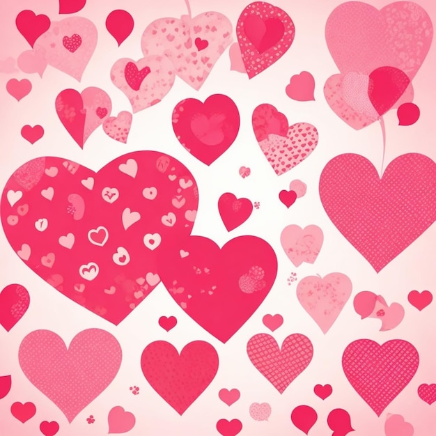 Vector papel corazones estilo tarjeta del día de San Valentín