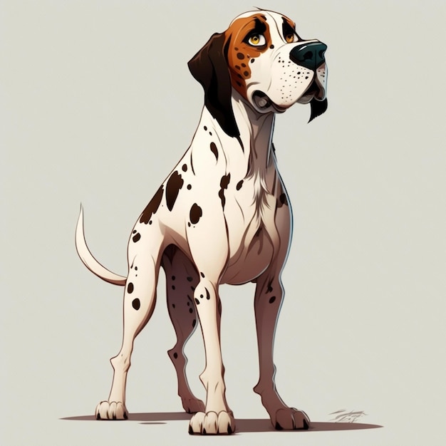 Vector de personajes de dibujos animados de cuerpo entero de perro