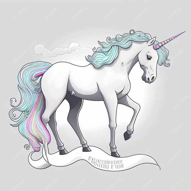 Vector de personajes de unicornio de cuerpo completo