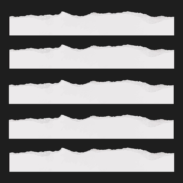 Vector de pincel texturizado de papel rasgado compatible con el ilustrador de IA