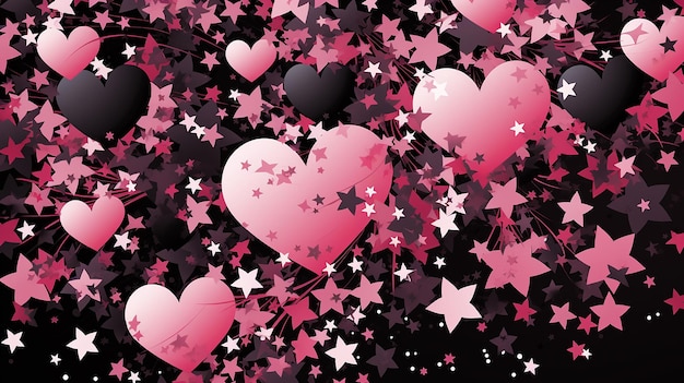 Foto vector_pink_hearts_design_background_for_valent