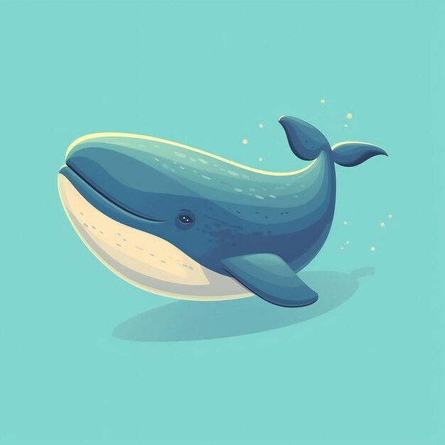 Vector plano de la ballena