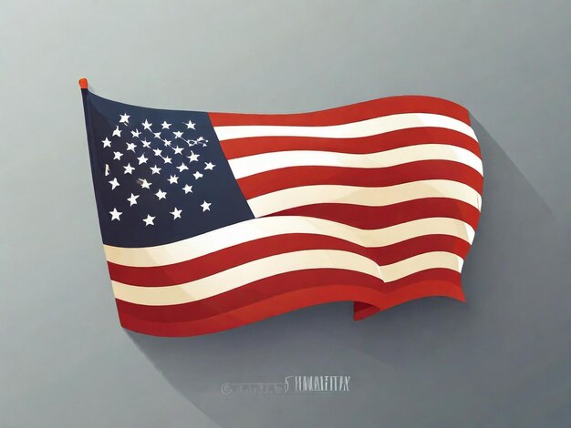 Vector plano bandera de los Estados Unidos