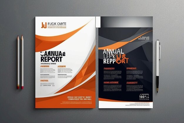 Vector de plantilla de diseño de folleto de informe anual plantillas de portada de libros de presentación de folletos