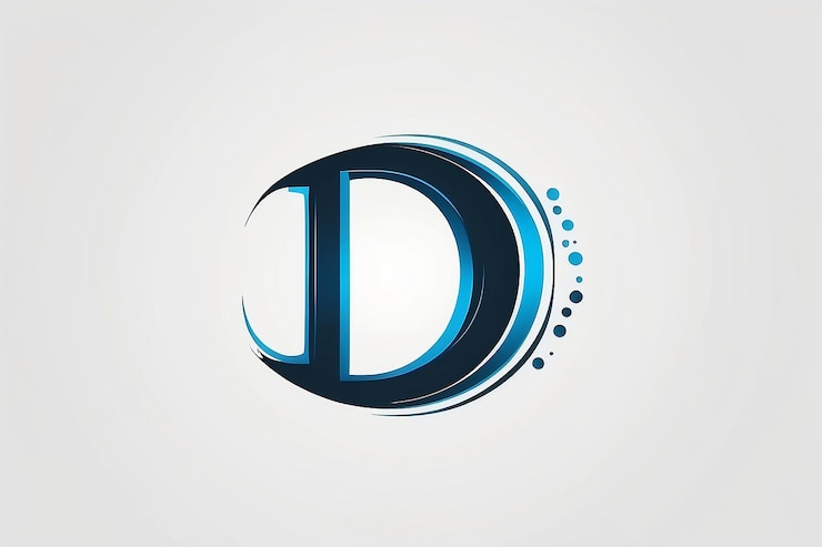 Foto vector de plantilla de diseño del logotipo de la letra inicial d