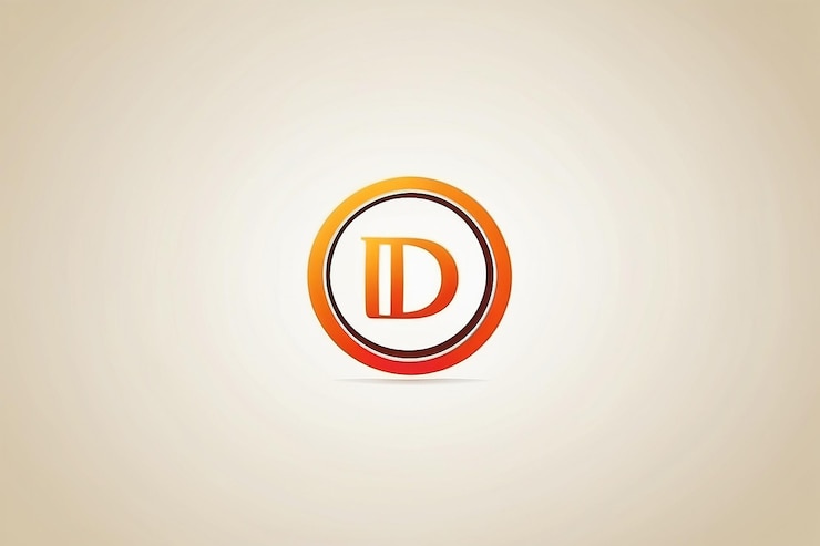 Foto vector de plantilla de diseño del logotipo de la letra inicial d