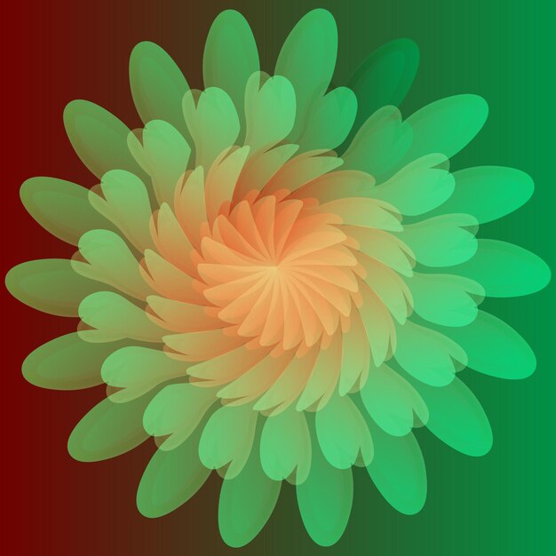 Vector Premium Una flor roja vibrante con un llamativo centro naranja