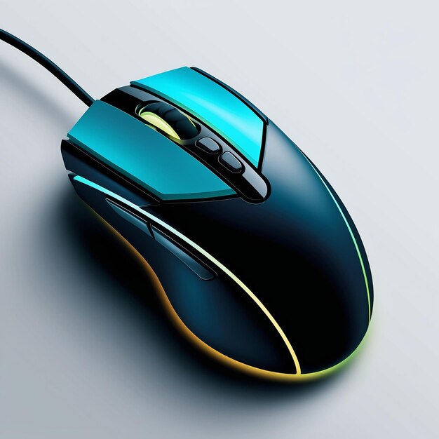 Vector de ratón de computadora 3D aislado en fondo blanco Vector de moda y moderno en estilo 3D