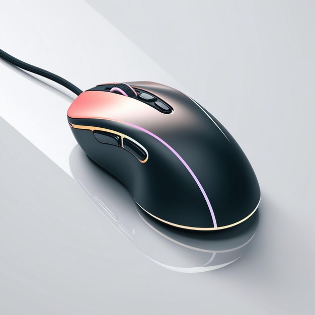 Vector de ratón de computadora 3D aislado en fondo blanco Vector de moda y moderno en estilo 3D