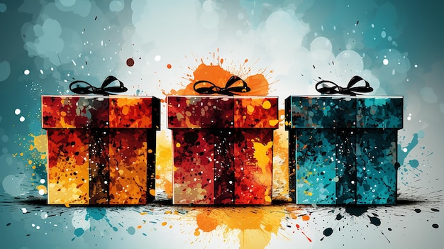 vector_regalos_de_navidad_en_grunge_style_backgroun_