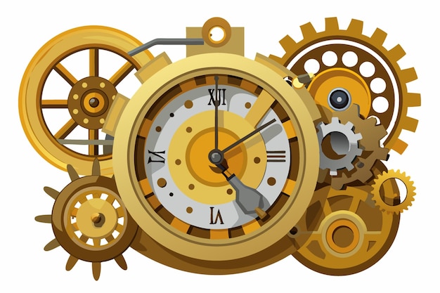 Vector de reloj mecánico