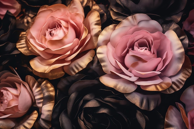 Vector de rosas artísticas