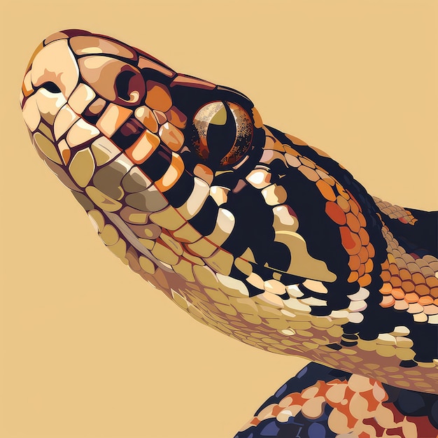 Vector de serpiente dinámico de elegancia serpiente