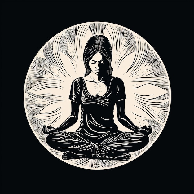 Vector silueta yoga mujeres