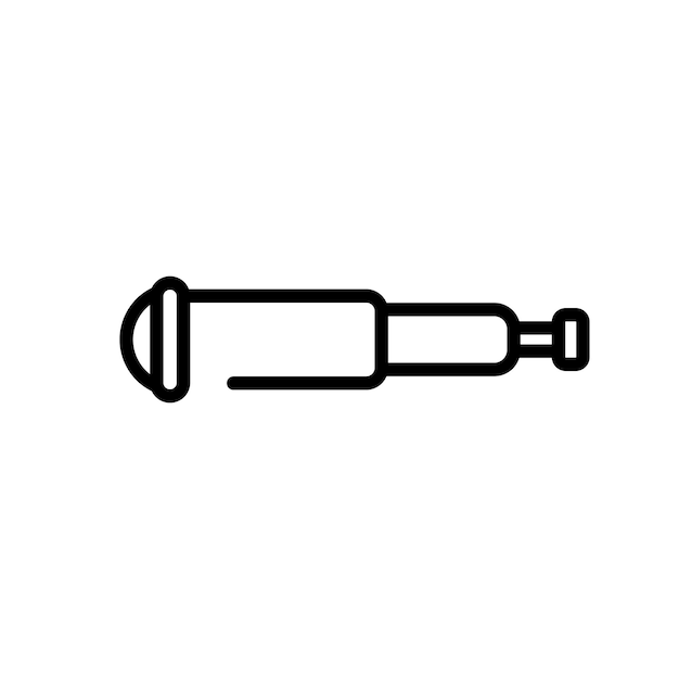 Vector de símbolo de signo de telescopio