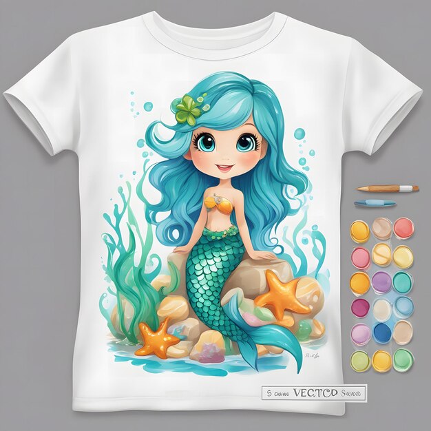 Foto vector de la sirena bebé