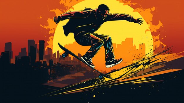 vector de skate