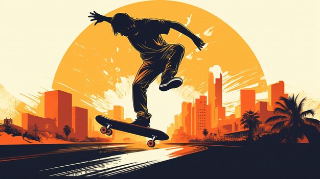 vector de skate