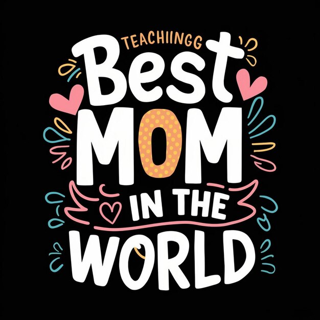 Foto vector t-shirt design feiern der freundschaft mit der besten mutter der welt slogan