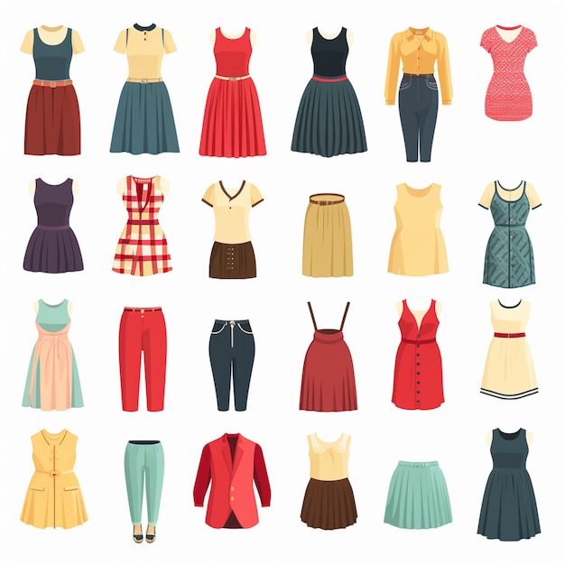 vector vestuário ilustração vestuário isolado design ícone tecido moda vestuário conjunto desgaste