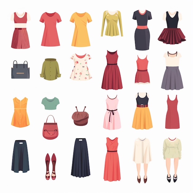 vector vestuário ilustração vestuário isolado design ícone tecido moda vestuário conjunto desgaste