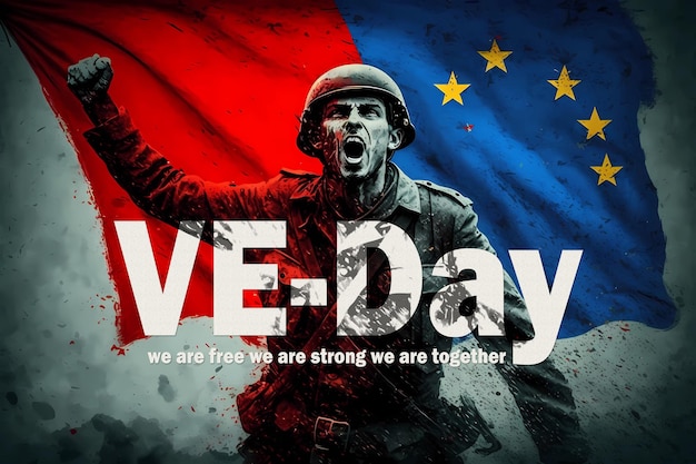 VEDay Victoria en Europa Día de la bandera de Europa