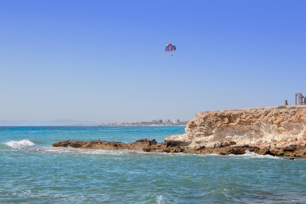 Vega baja del segura - orihuela costa -paisajes junto al mar entre cabo roig y campoamor agua marina