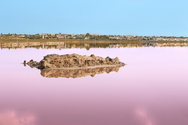 Vega Baja del Segura Torrevieja Laguna rosa en las salinas de Torrevieja