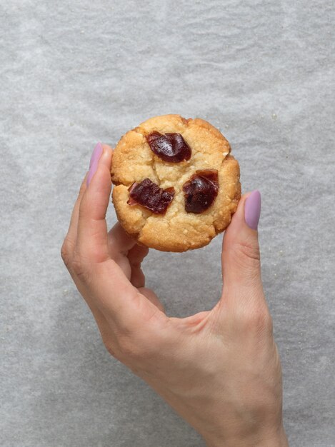 Vegan Tahini cookies de fecha, sin gluten, de cerca