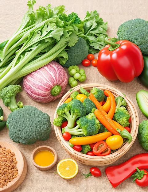 Vegane gesunde Ernährung mit Hintergrund
