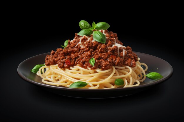 Vegane Spaghetti Bolognese auf isoliertem, transparentem Hintergrund