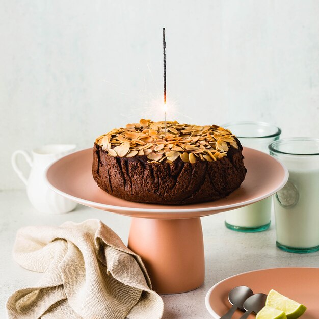 Veganer Schokoladen-Mandel-Paläo-Kuchen