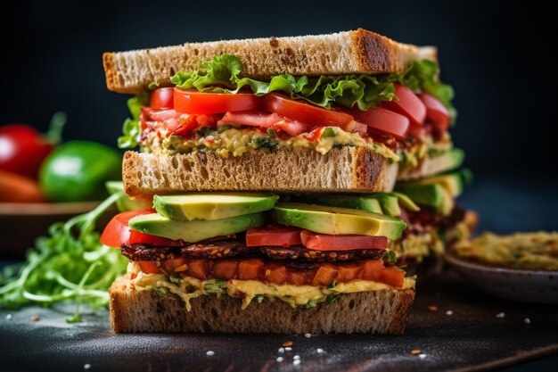 Veganes Sandwich, lecker und nahrhaft