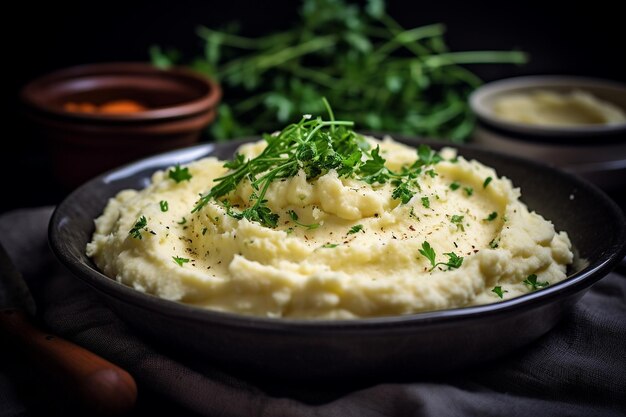 Veganische Knoblauch-Kartoffelpüree