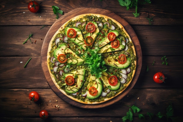 Foto veganische pizza