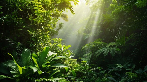 La vegetación de un bosque tropical