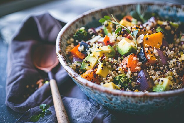 Foto vegetais com quinoa