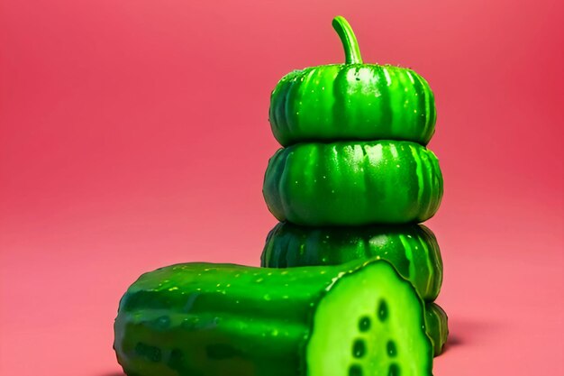 Vegetais de pepino verde nutritivos deliciosos alimentos frescos ilustração de fundo de papel de parede