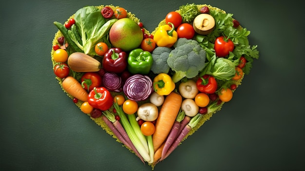 Vegetais em forma de coração 1
