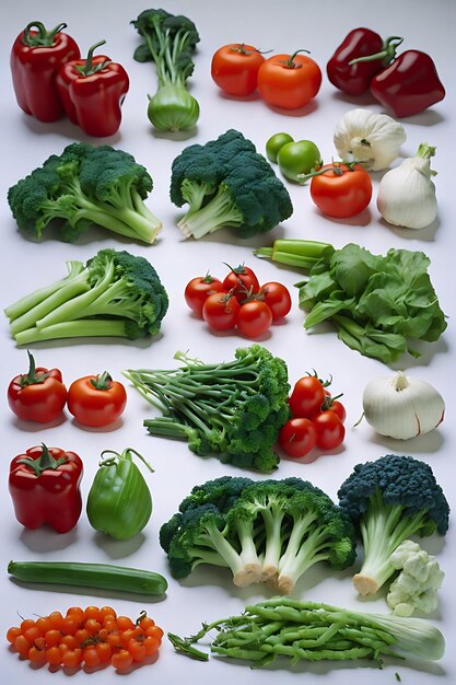 Vegetais frescos saudáveis