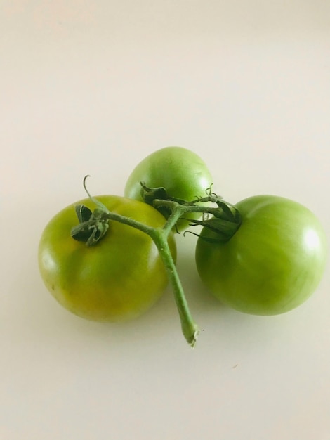 Foto vegetales aislados sobre un fondo blanco