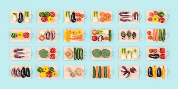 Vegetales frescos y una alimentación saludable