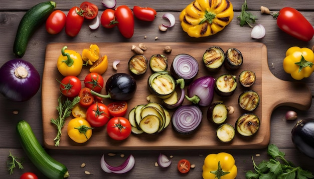 Vegetales rojos a la parrilla