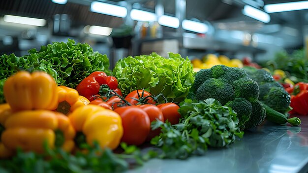 Vegetales variados en la mesa IA generativa