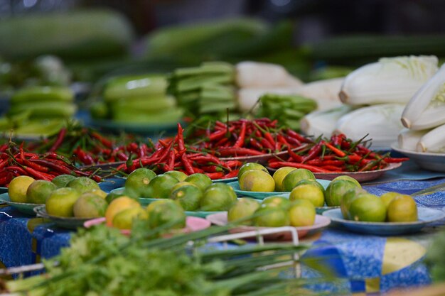 Vegetales para la venta en el mercado