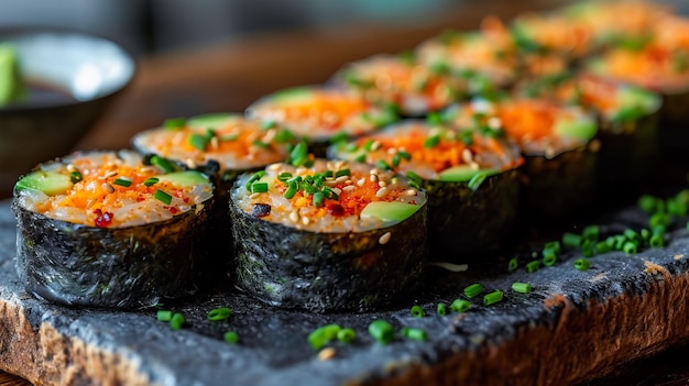 Vegetarische Sushi-Rollen
